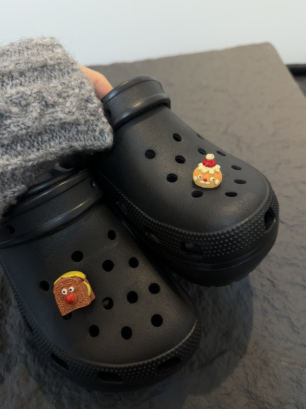Toast and Puff | Original Shoe Charms and Shoe Buckles Compatible with Crocs Clogs DIY Accessories Decorations Cute for Women
