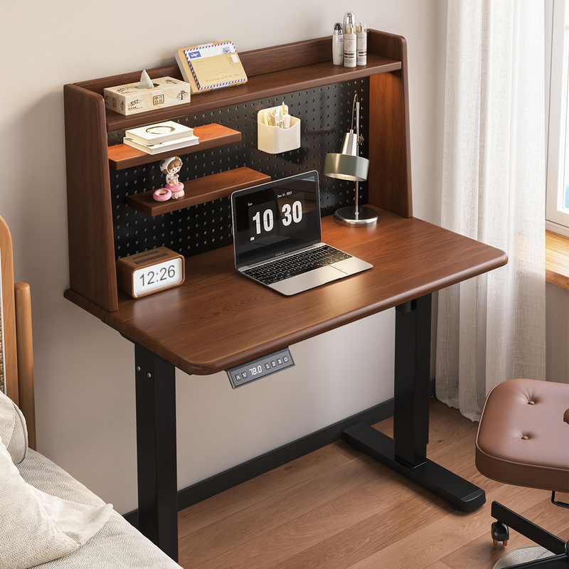 Solid Wood Lift Desk Small Size Bedside Desk Electrically Adjustable Study Table Bedroom Small Apartment Computer Desk