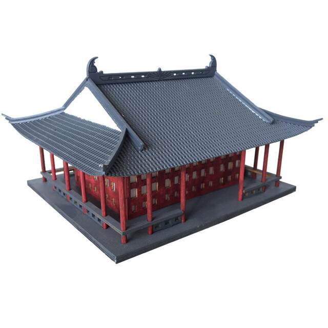 Su Shi's ancient architectural model Suzhou garden scene sand table ornaments assembled structure decorative toys Jiangnan Pavilion