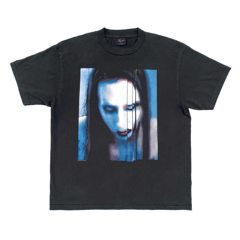 【Bu Yun Kui】Disdain Manson High-Definition Original Artwork Hot-Fix Ink Screen Printing Brand-Produced Washable Short-Sleeve Shirt