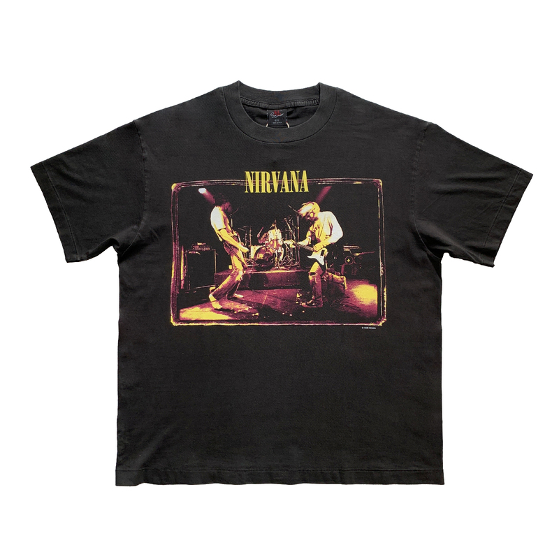 【Bu Yun Kui】Nirvana 96 Handmade Screen Printing with Heat-Fixed Ink, Washed and Distressed Short-Sleeve T-Shirt 【Bu Yun Kui】Nirvana 96 Handmade Screen Printing with Heat-Fixed Ink, Washed and Distressed Short-Sleeve T-Shirt
