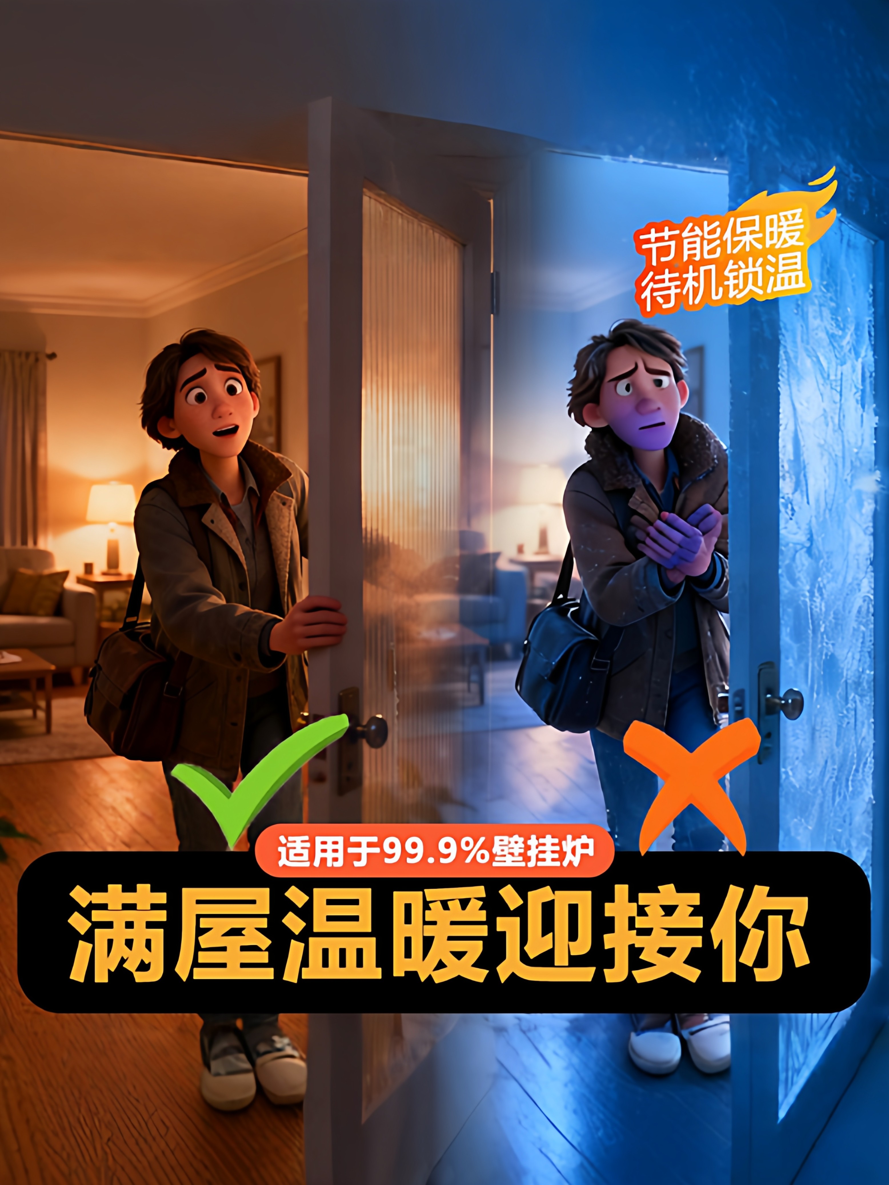 The Gas Wall-Mounted Boiler Thermostat Has Been Connected to the Mijia App and Is Suitable for Weier and Other Floor Heating Switches, with Wifi Remote Control