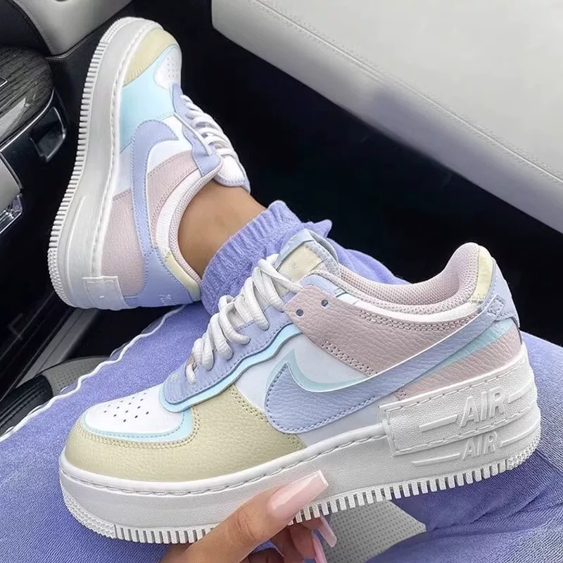 Найк новые женские кроссовки Air Force 1 Air Force One Macaron AF1 низкие кроссовки CW2655