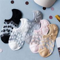 3 Pairs Set Crystal Lace Socks Summer Women Transparent Lace