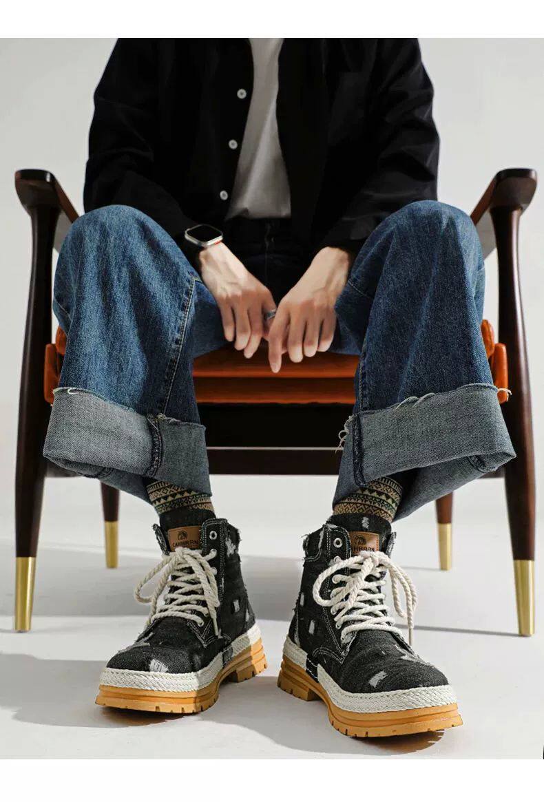 берцы cyytl 2023 mens boots casual shoes cowboy military platform OTHER