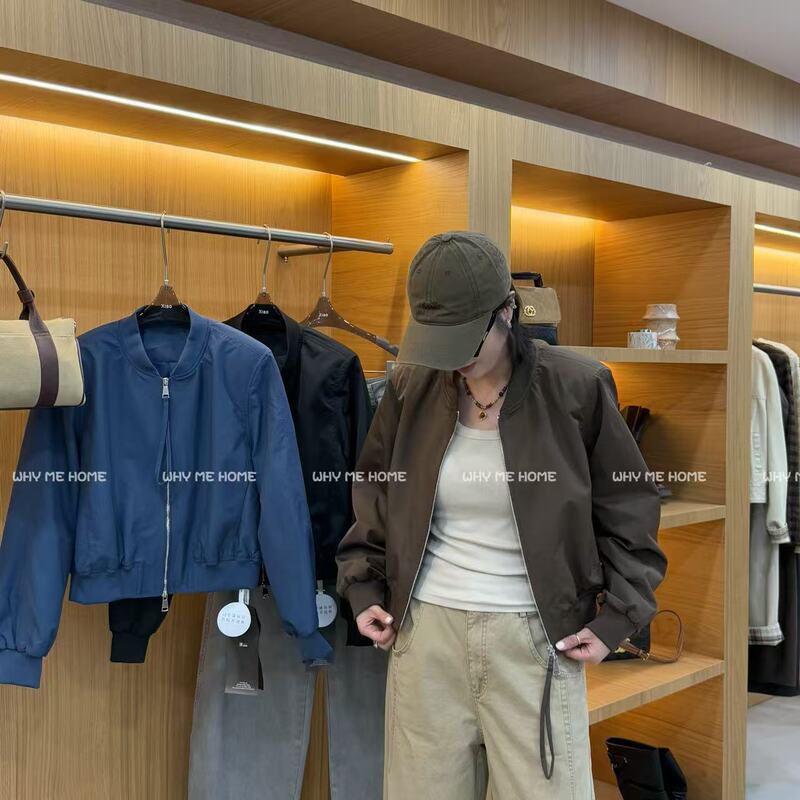 [Classic Jacket] Early Autumn Must-Have Short Baseball Jacket｜Double Zipper Stand Collar Flight Jacket 1583