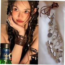 frican Hair Rings Beads Cuffs Tubes Hair Braids Accessories