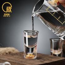 Gold foil white wine glass set turquoise wine divider small wine glass light luxury high-end exquisite wine set household one-sip wine glass