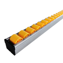 41*35 aluminium alloy fluent in thickened storage shelving slide rail antistatic roller blocking edge wheel rail glazed strip