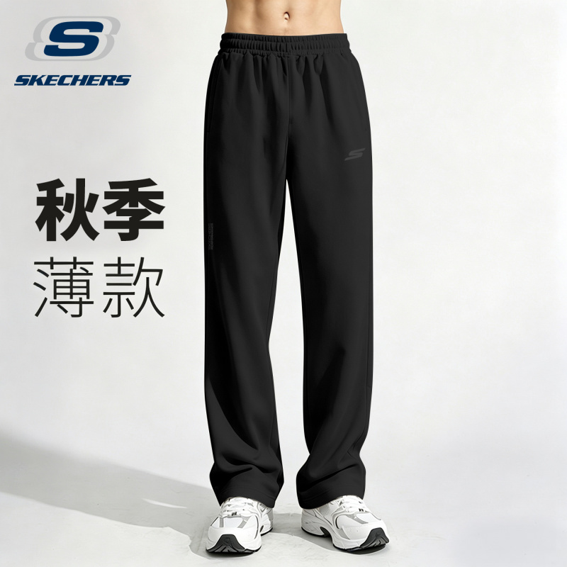 Skechers Men's Sports Pants Autumn and Winter Straight-Leg Running Fleece Sweatpants 2026 New Trendy Knit Commuter Long Pants Skechers Men's Sports Pants Autumn and Winter Straight-Leg Running Fleece Sweatpants 2026 New Trendy Knit Commuter Long Pants