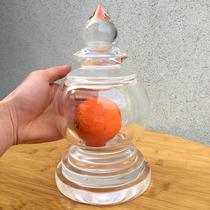 Extra large natural white crystal stupa ornaments large capacity pagoda large tea can crystal pagoda container