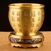 Baifu Copper Cylinder Pure Brass Rice Cylinder Cornucopia Decoration Living Room Home Lucky Treasure Cylinder Extra Large Money Bank