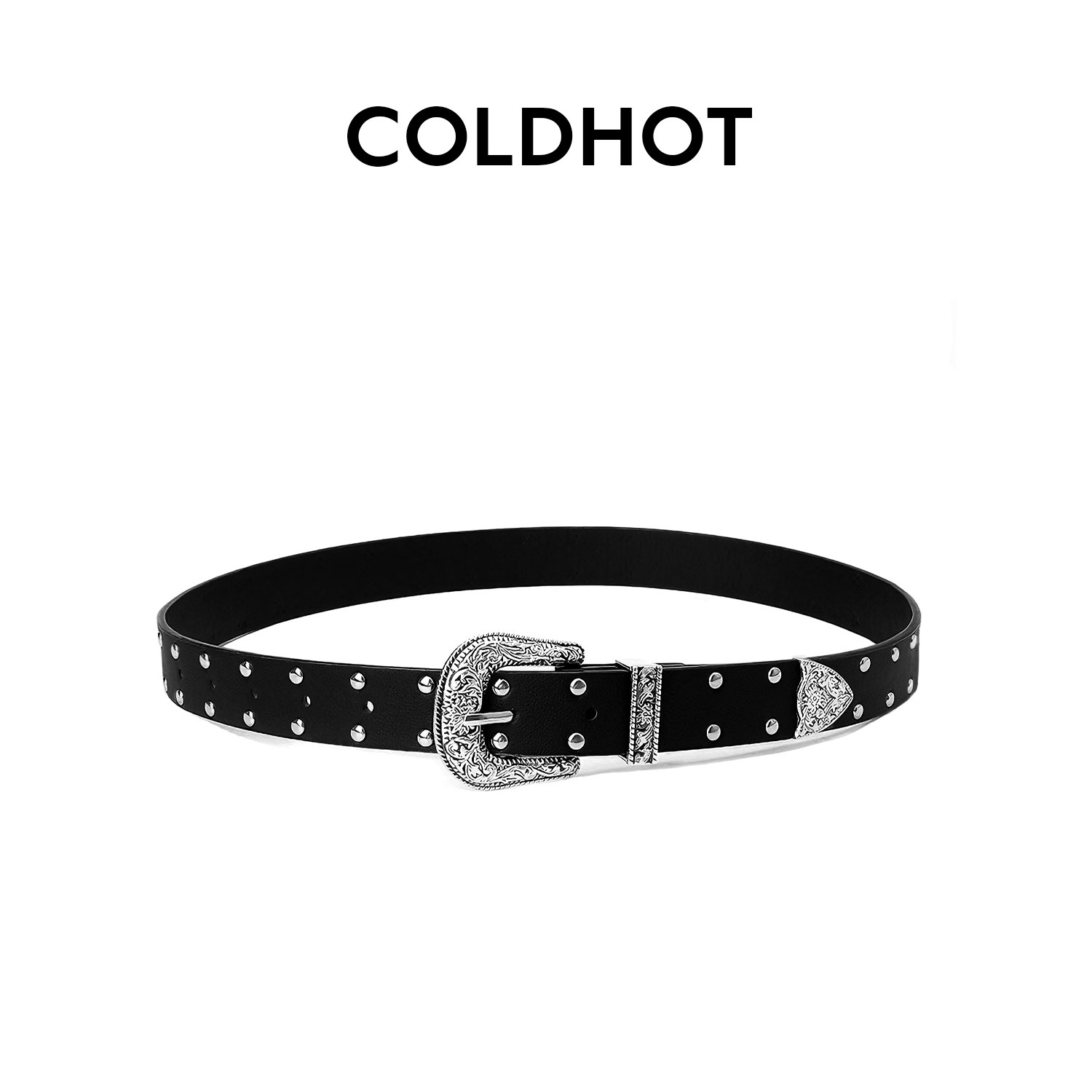 COLDHOT原创复古雕花铆钉腰带女y2k设计感小众美式皮带裤带潮装饰