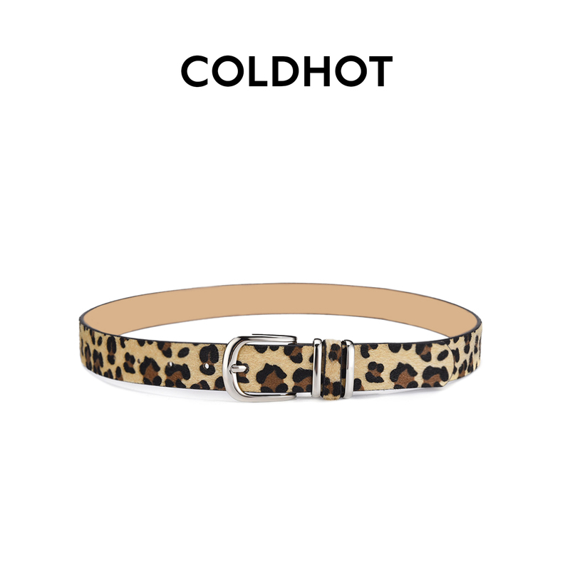 Coldhot Original Leopard Print Snake Print Pin Buckle Belt Plush Retro Versatile Y2K Shibuya Hot Girl Stylish Trendy Belt