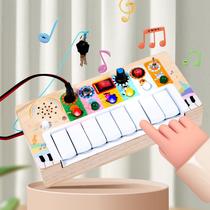 Clavier électronique multifonctionnel en bois Montessori pour enfants éducation précoce bébé se transforme en musicien jouant un jouet éducatif de maison de jeu