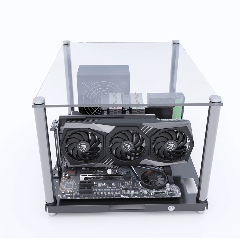 Open computer chassis simple motherboard bracket supports ATX MATX test platform studio