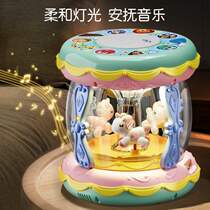 103-year-old baby beats the drum with 12 toys childrens educational wooden horse spins 6 months early education baby beats the music drum with one hand