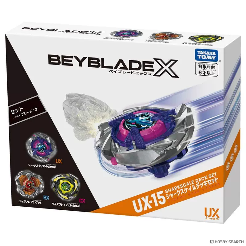 Spot TOMY BEYBLADE X Взрывной вращающийся топ UX-15 набор лезвий Шарм охоты лезвий