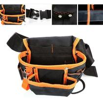 8-pockets Electrician Waist Bag 600D Oxford Cloth Tool Bag M