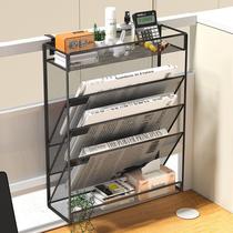 Newspaper storage artifact wall-mounted file rack multi-functional book rack wall-mounted data rack A4 storage rack office storage
