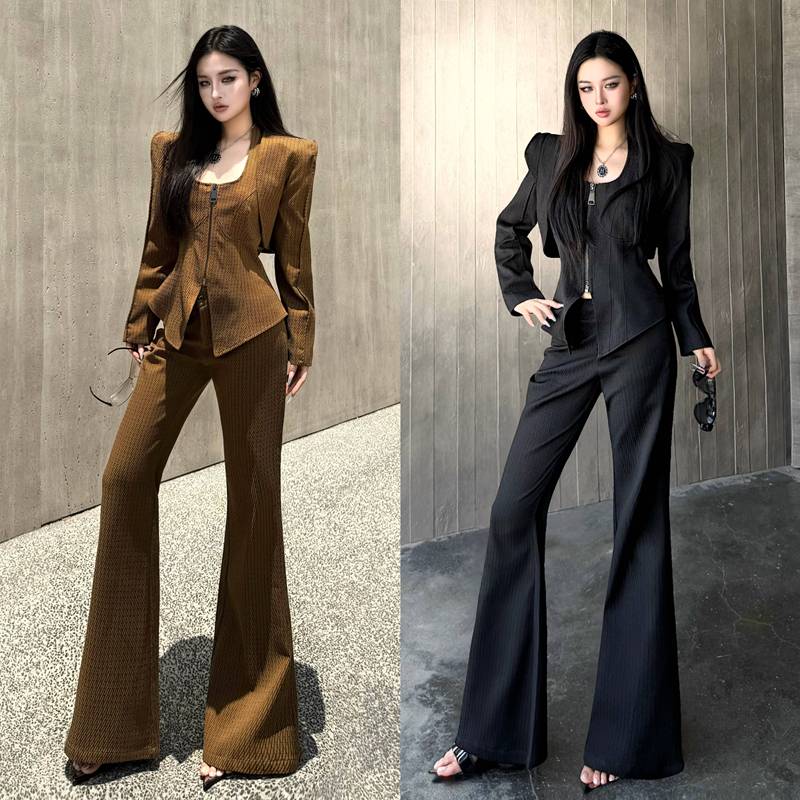 Blackgirl【Goddess Arrival】High-Class Mature Lady Suit Set, Slimming Original Design, Elegant and Sophisticated for Women