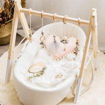 ins Nordic style wooden fitness equipment ornaments newborn baby baby fitness frame children early education educational toys