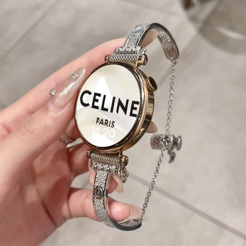 Manzhou Is Suitable for Huawei Gt6Pro Watch Strap, High-End Gt5 Smart Watch, Gt4 Metal Starry Diamond Bracelet, Gt2/1 Luxury High-End Cartier Style Watch, Gt Women's Model 41mm Bracelet