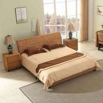 Rattan bed 1 8 meters double bed hotel bed and breakfast rattan bed Foshan furniture apartment 1 5 meters single bed Indonesian furniture