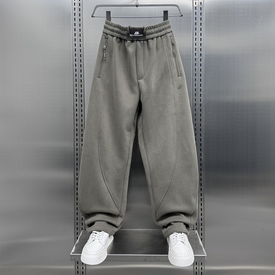 Winter thickened velvet men's trendy sports casual pants