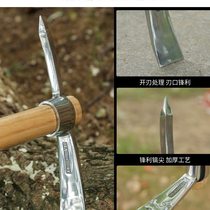 Outdoor multi-functional stainless steel pickaxe hoe vegetable digging stump root gardening tool soil loosening tool