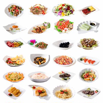 White creative commercial irregular dining tray ceramic hotel