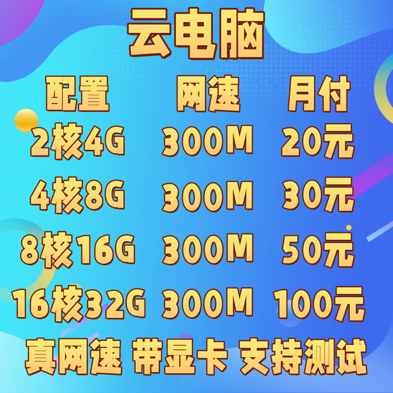 Компьютер Tianyi Yunyun GPU Облачный компьютер Сервер базы данных MySQL Тест поддержки веб-брандмауэра