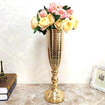 European style wedding pavement table high-leg hardware electroplating flower arrangement wedding props vase flower ornaments factory direct sales