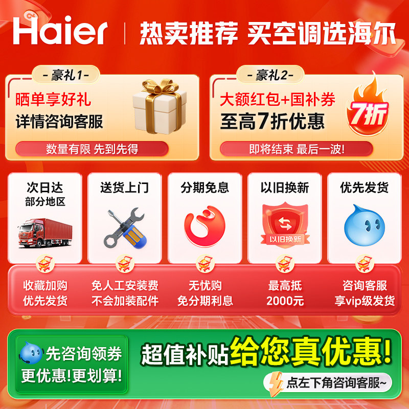 这款海尔空调适合哪些卧室？它如何利用政府补贴省电?