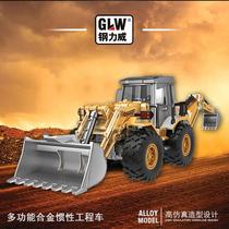 Tongjia Steel Power Alloy new engineering vehicle toy multi-functional forklift road roller bulldozer excavator model