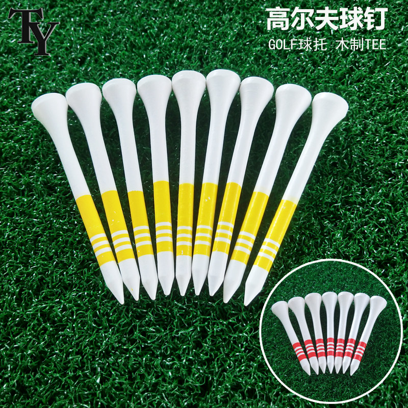 Golf Tee, Small Wooden Tee, Colorful Ball Pin, Short Tee, Golf Course Accessories, Bulk Packaging