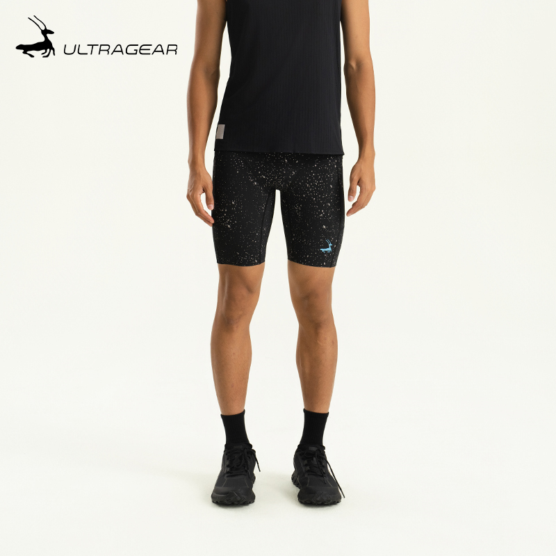 Starry Sky 122g Marathon Night Running Reflective Compression Running Shorts for Men *5 Pockets | Ultragear Starry Sky 122g Marathon Night Running Reflective Compression Running Shorts for Men *5 Pockets | Ultragear