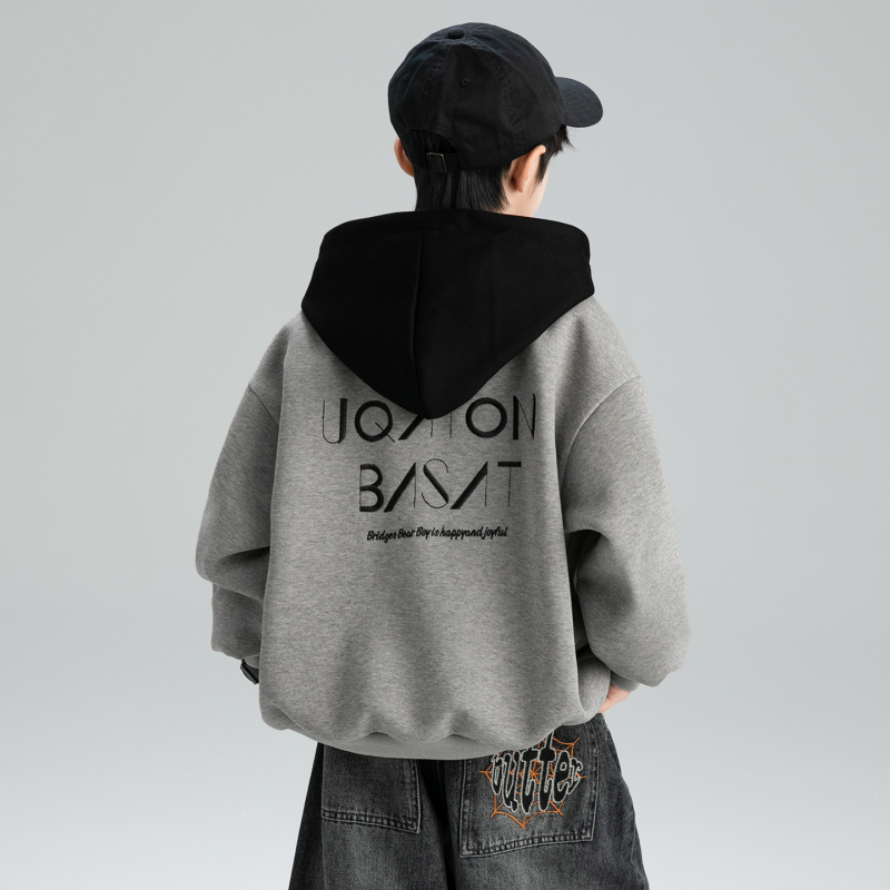 Boys' Autumn Hooded Jacket, Spring and Autumn Style, 2026 New Children's Autumn Baseball Jacket, Big Kids' Trendy Cardigan Sweatshirt Boys' Autumn Hooded Jacket, Spring and Autumn Style, 2026 New Children's Autumn Baseball Jacket, Big Kids' Trendy Cardigan Sweatshirt