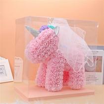 Preserved Flower Unicorn Flower Shop 520 Valentines Day Rose Bear Mothers Day Gift Wedding Dress Unicorn