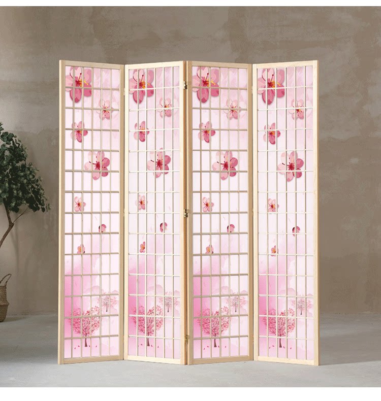 ширма 日式实木屏风隔断玄关现代家用移动挡板折叠遮挡客厅卧室店铺酒店