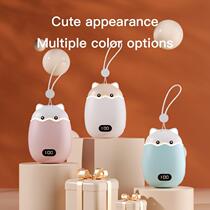 Cross-border new instant heating electric baby gift cute mini cartoon cat power bank hand warmer two-in-one