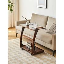 Sofa side table bedside table removable small table storage rack living room coffee table square table solid wood corner table side cabinet
