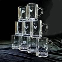 Digital serial number glass beer mug with handle large-capacity beer mug barbecue restaurant bar special wine brewing mug