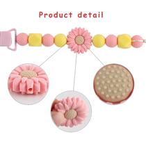 Kowdict 10Pcs 20MM Flower Silicone Beads Baby Teether Chewabl