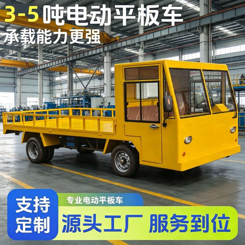 Electric Four-Wheel Flatbed Vehicle for Transporting Goods in Factory Areas, Customizable Four-Wheel Electric Cargo Vehicle Electric Four-Wheel Flatbed Vehicle for Transporting Goods in Factory Areas, Customizable Four-Wheel Electric Cargo Vehicle