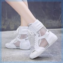 Internet celebrity soft-soled high-top sandals for women in summer breathable 2024 new thin Martin boots mesh hollow mesh boots sandals
