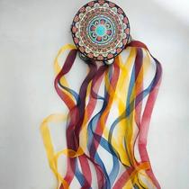 Orff musical instrument 7-inch ribbon tambourine Dunhuang dance tambourine performance props Xinjiang dance exam tambourine