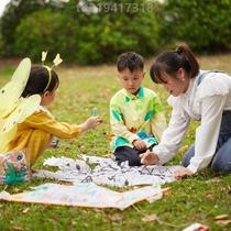 Coloring kite art}Handmade graffiti childrens national trend painting small bag new toys blank material gift