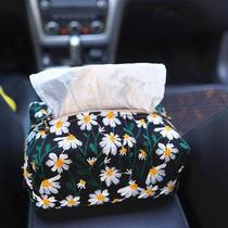 Heavy embroidery three-dimensional car fabric tissue box fresh Onoju chair back hanging napkin storage bag tissue