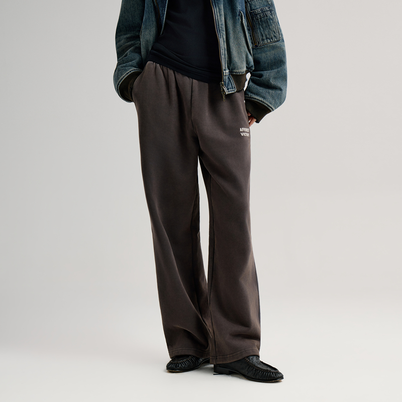 Ap Luo Ge【Tornado】Cotton Letter Print Elastic Waist Multi-Color Casual Sweatpants 63327Kv/63328Kv